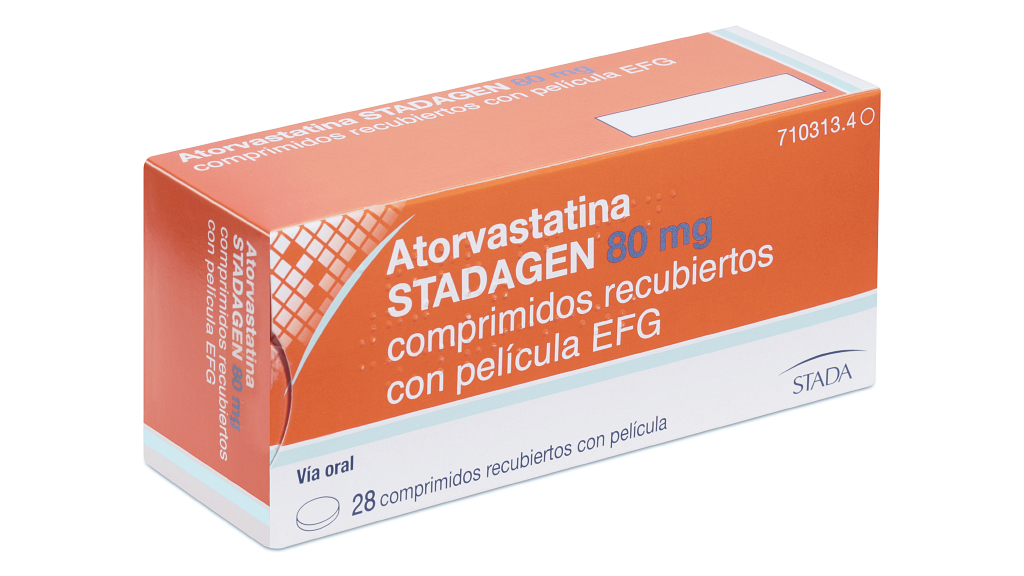 ATORVASTATINA STADA EFG 80 mg 28 COMPRIMIDOS RECUBIERTOS