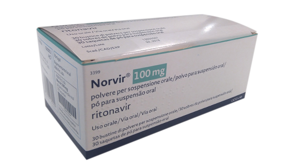 NORVIR 100 mg 30 SOBRES POLVO PARA SUSPENSION ORAL