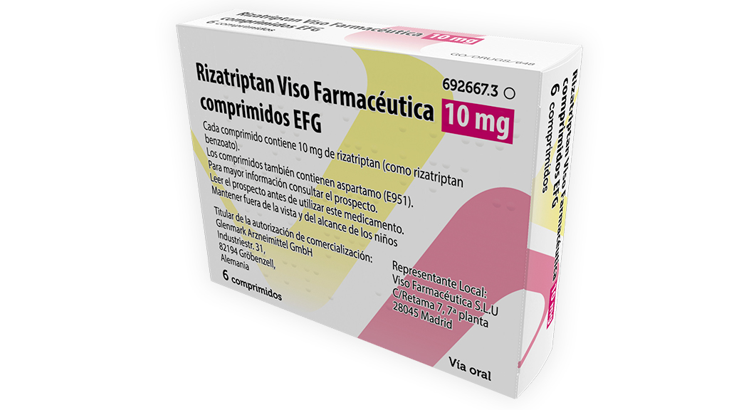 RIZATRIPTAN VISO FARMACEUTICA EFG 10 mg 6 COMPRIMIDOS