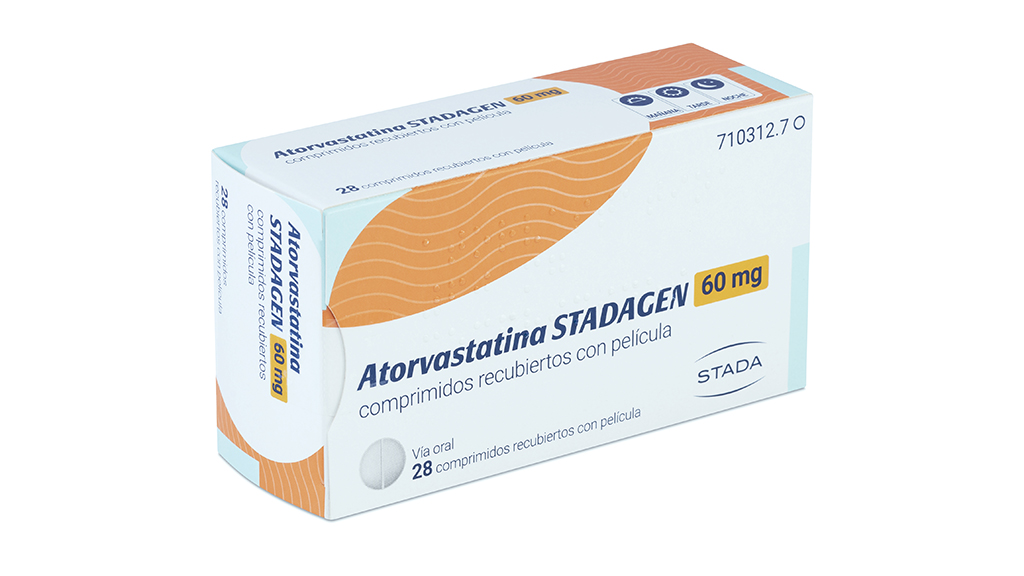 ATORVASTATINA STADA 60 mg 28 COMPRIMIDOS RECUBIERTOS