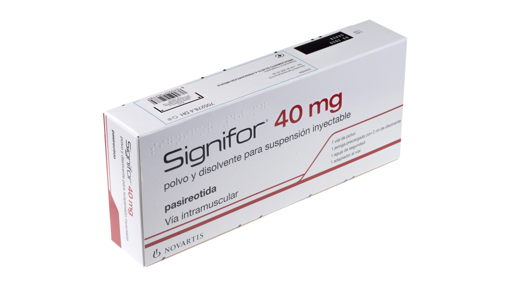 SIGNIFOR 40 mg 1 VIAL POLVO PARA SUSPENSION INYECTABLE + 1 JERINGA DISOLVENTE 2 ml