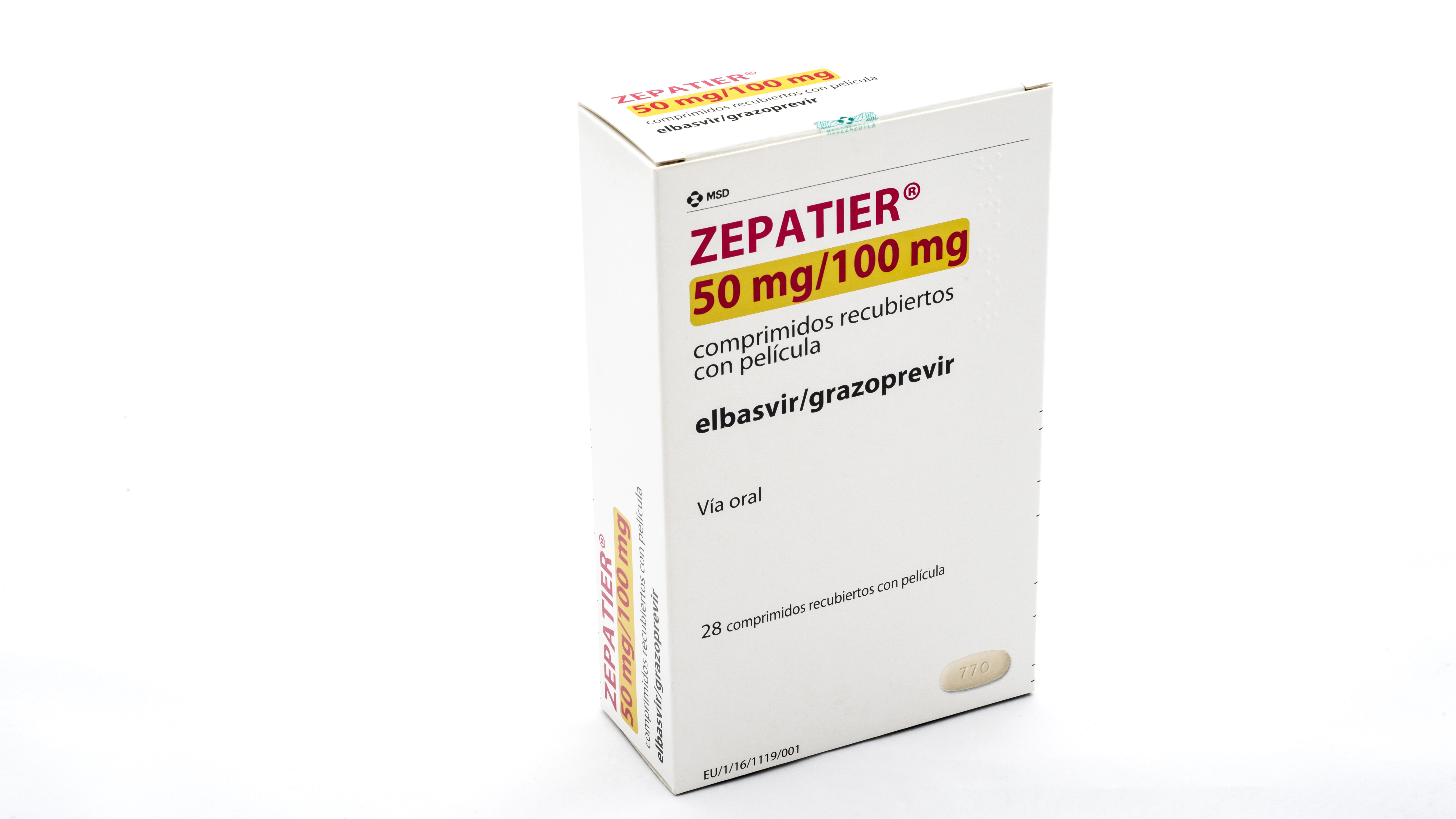 ZEPATIER 50 mg/100 mg 28 COMPRIMIDOS RECUBIERTOS