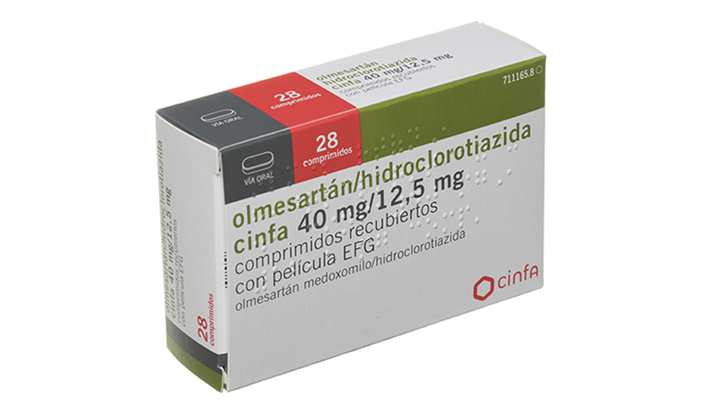 OLMESARTAN/HIDROCLOROTIAZIDA CINFA EFG 40 mg/12,5 mg 28 COMPRIMIDOS RECUBIERTOS