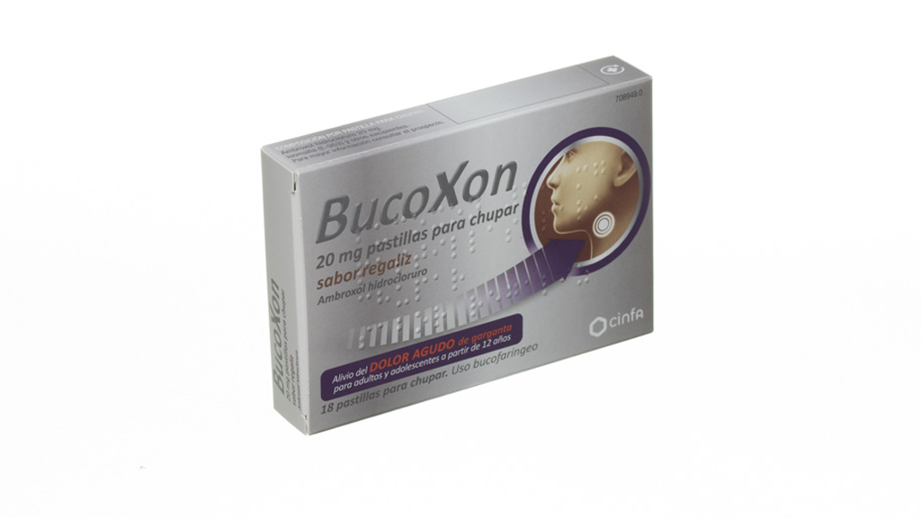 BUCOXON 20 mg 18 PASTILLAS PARA CHUPAR SABOR REGALIZ