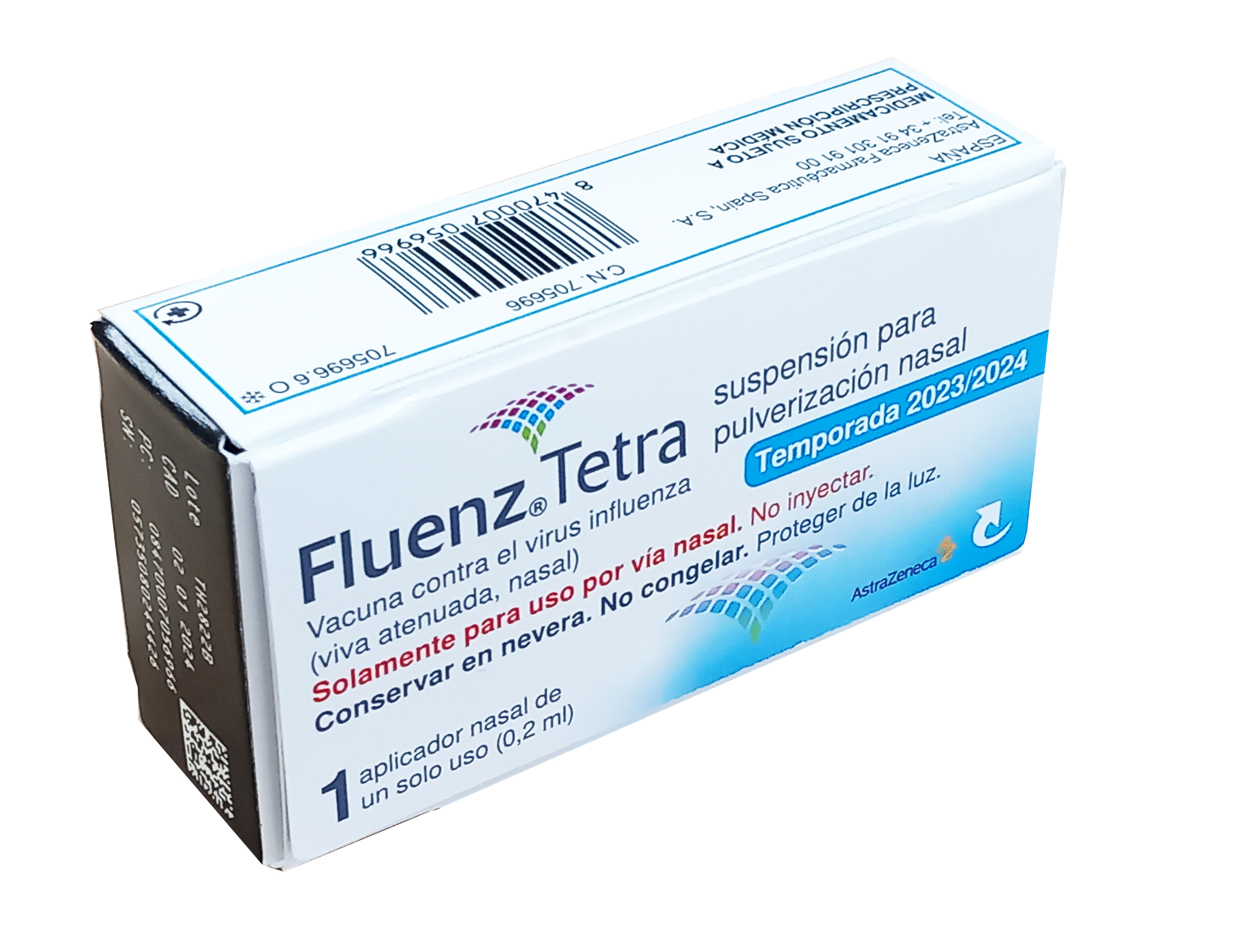 FLUENZ TETRA SUSPENSION PARA PULVERIZACION NASAL 1 ENVASE PULVERIZADOR 0,2 ml