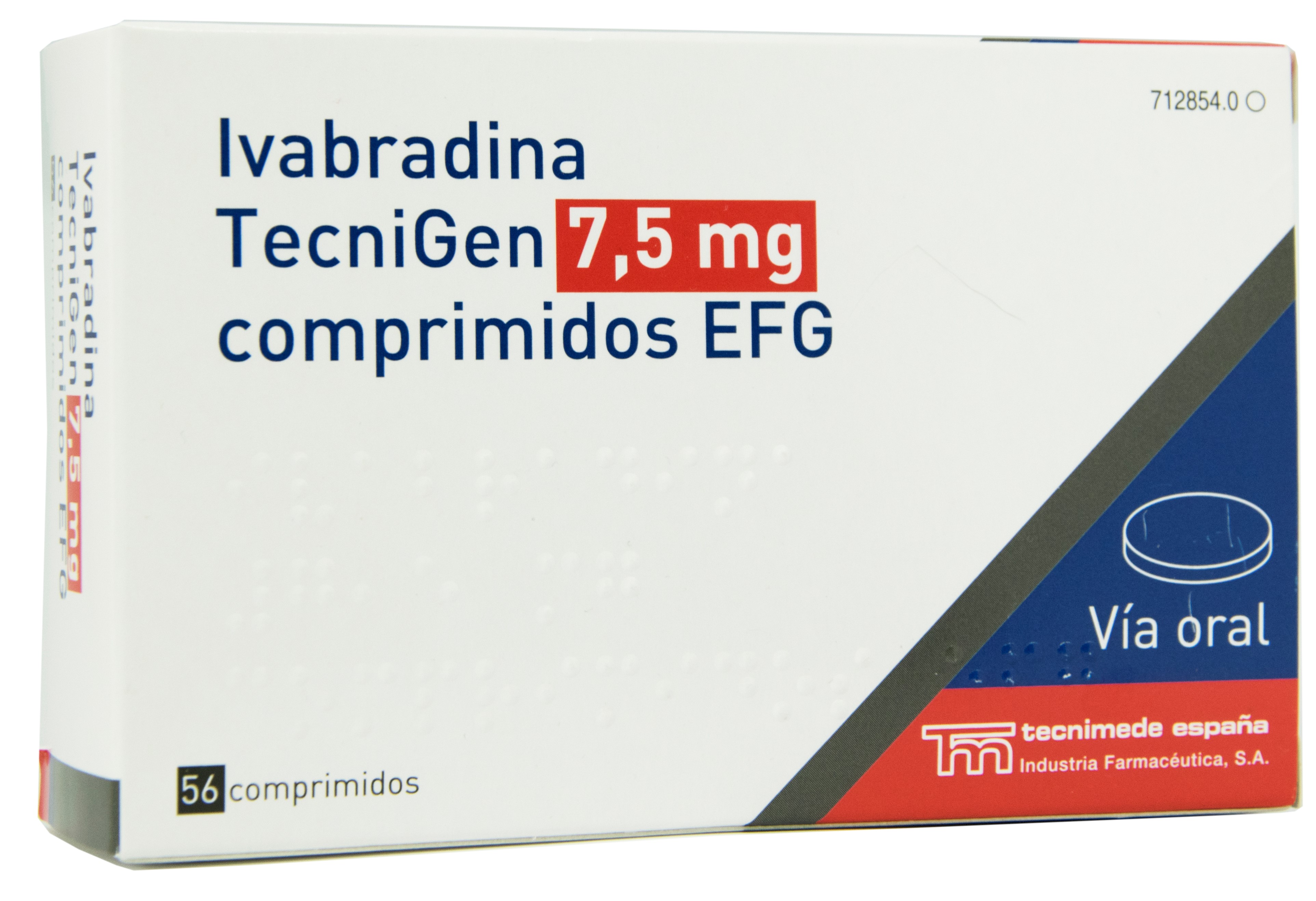 IVABRADINA TECNIGEN EFG 7,5 mg 56 COMPRIMIDOS