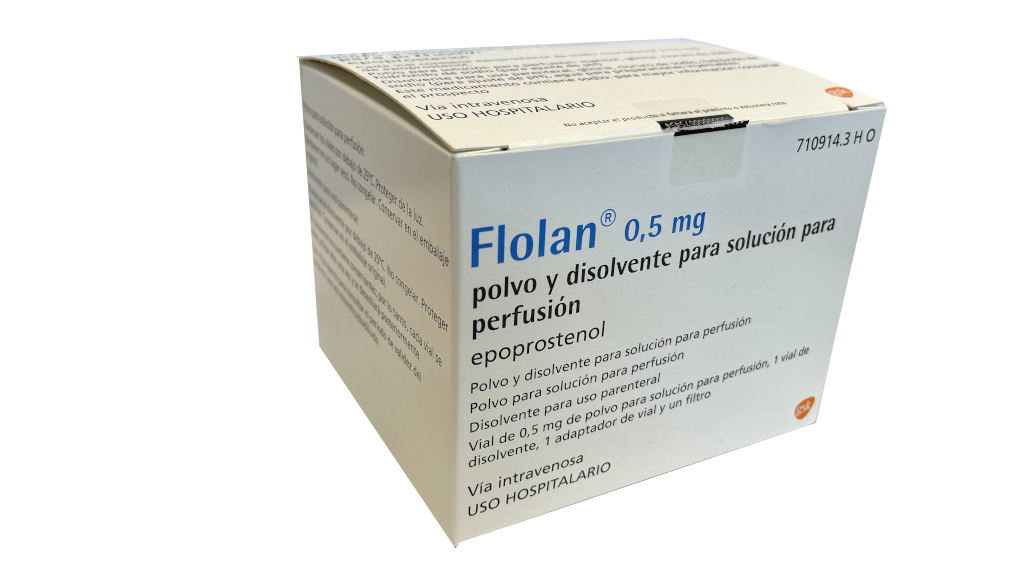 FLOLAN 0,5 mg 1 VIAL POLVO PARA SOLUCION PARA PERFUSION + 1 VIAL DISOLVENTE