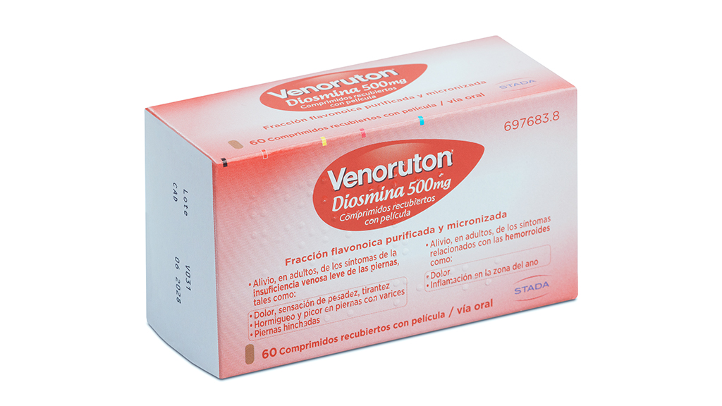 VENORUTON DIOSMINA 500 mg 60 COMPRIMIDOS RECUBIERTOS