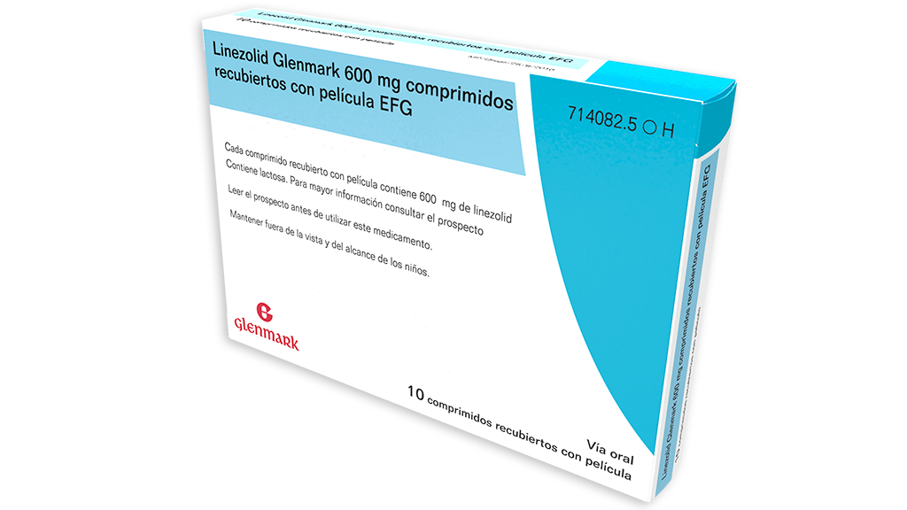 LINEZOLID GLENMARK EFG 600 mg 10 COMPRIMIDOS RECUBIERTOS