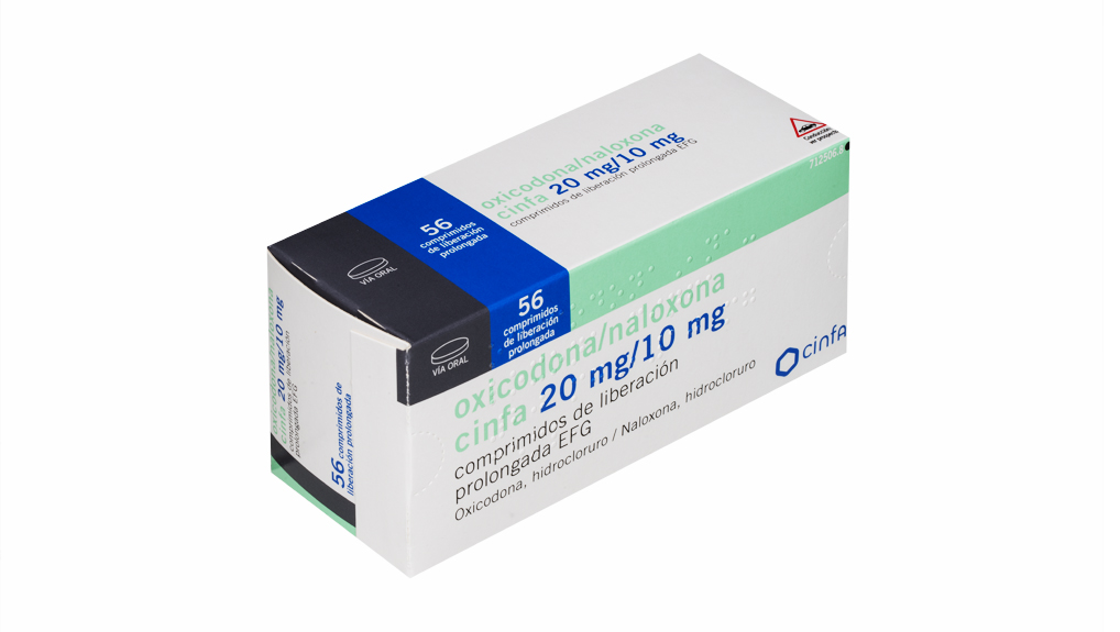 OXICODONA/NALOXONA CINFA EFG 20 mg/10 mg 56 COMPRIMIDOS LIBERACION PROLONGADA
