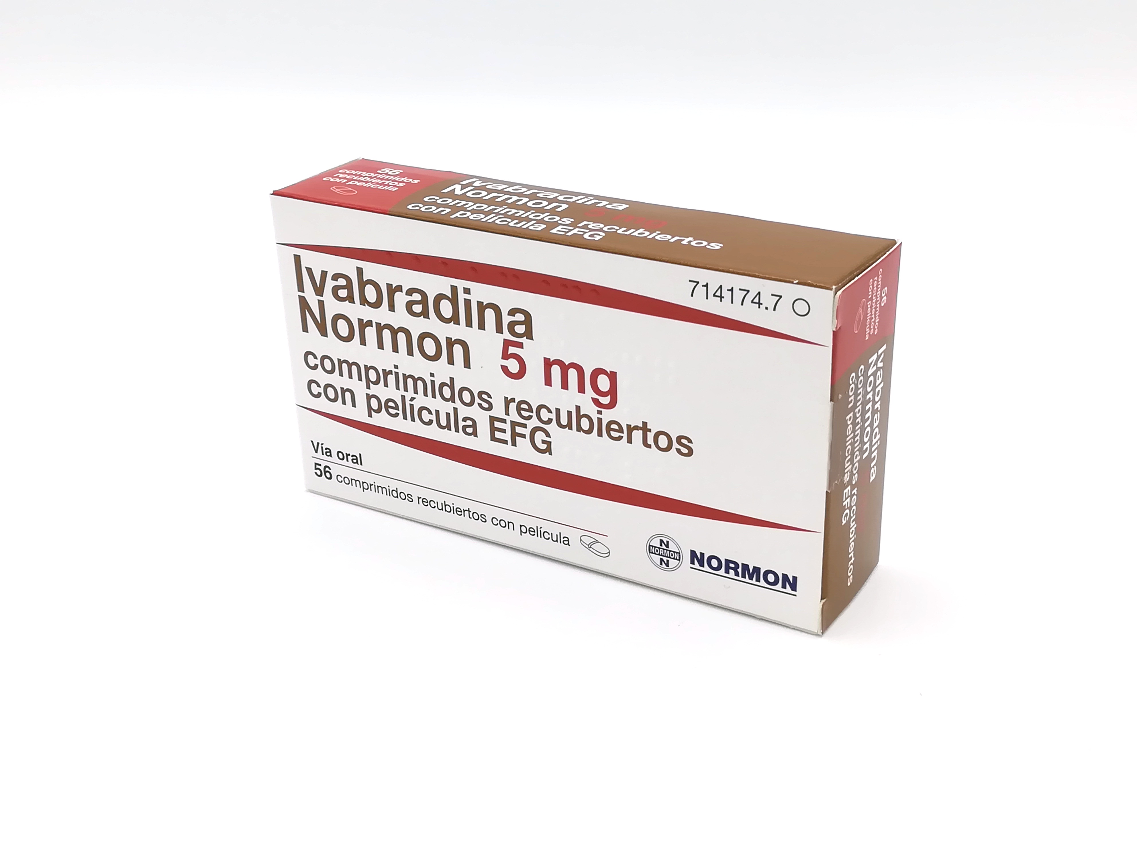 IVABRADINA NORMON EFG 5 mg 56 COMPRIMIDOS RECUBIERTOS
