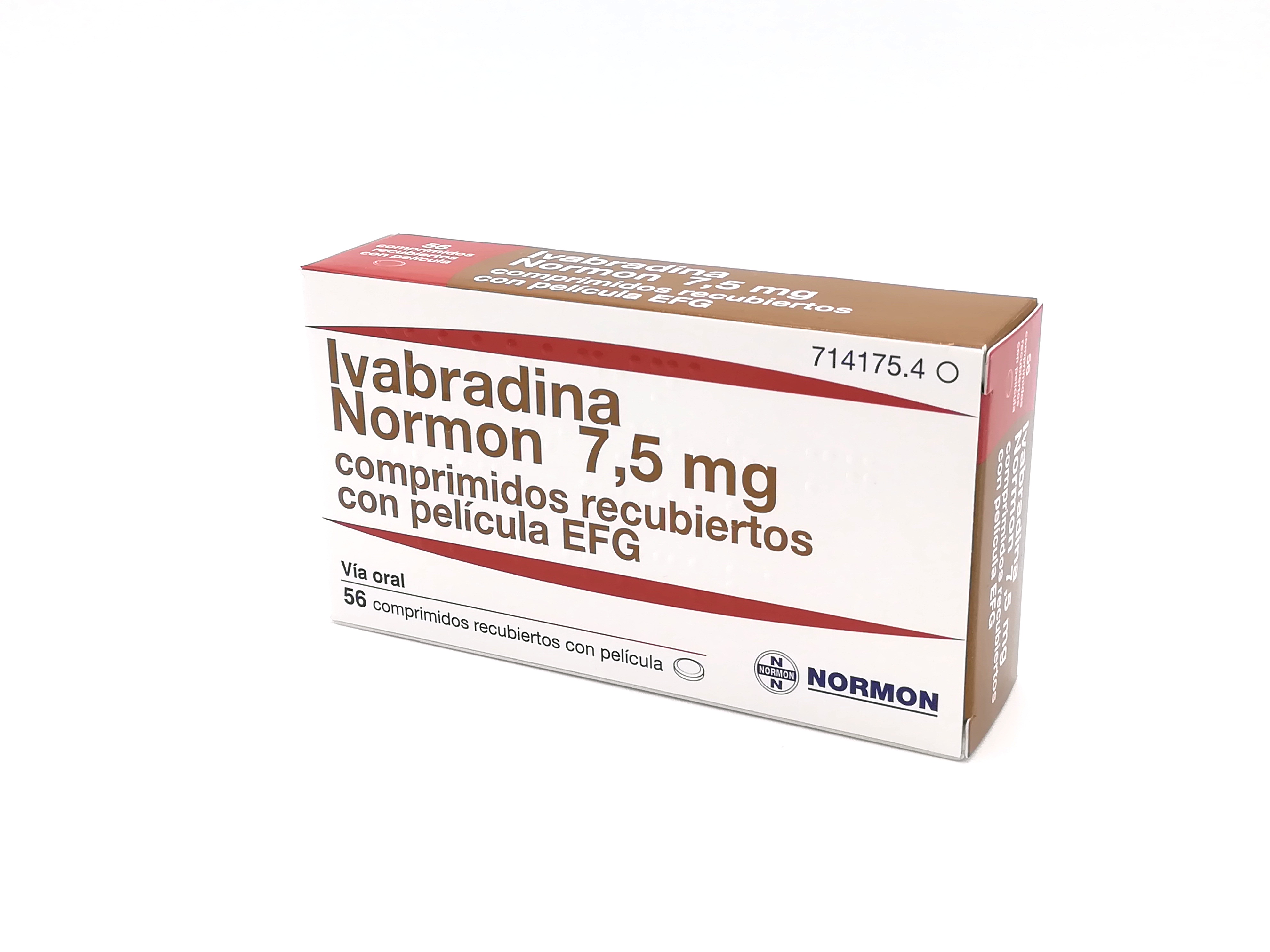IVABRADINA NORMON EFG 7,5 mg 56 COMPRIMIDOS RECUBIERTOS