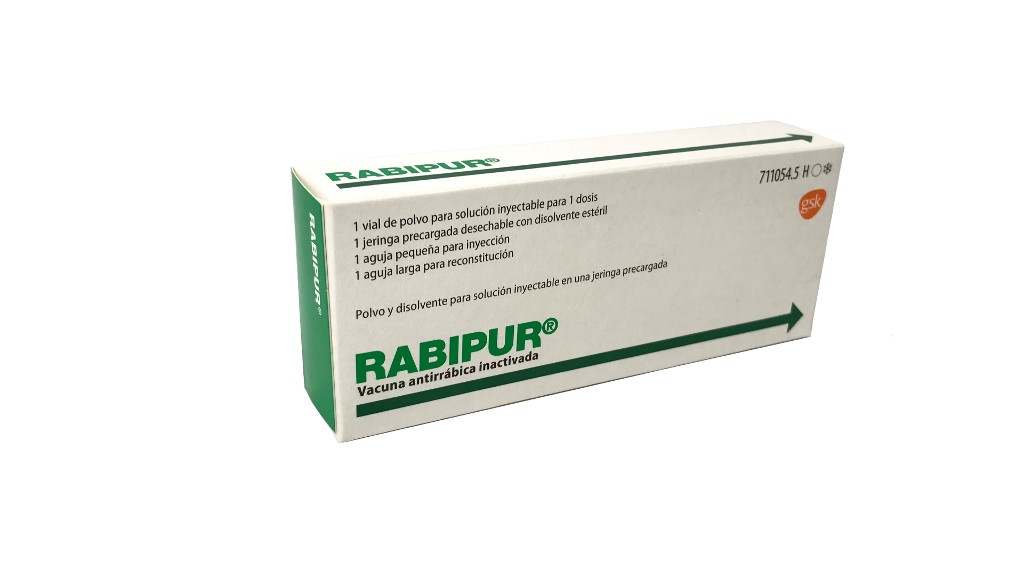 RABIPUR 1 VIAL POLVO PARA SOLUCION INYECTABLE + 1 JERINGA DISOLVENTE + 2 AGUJAS