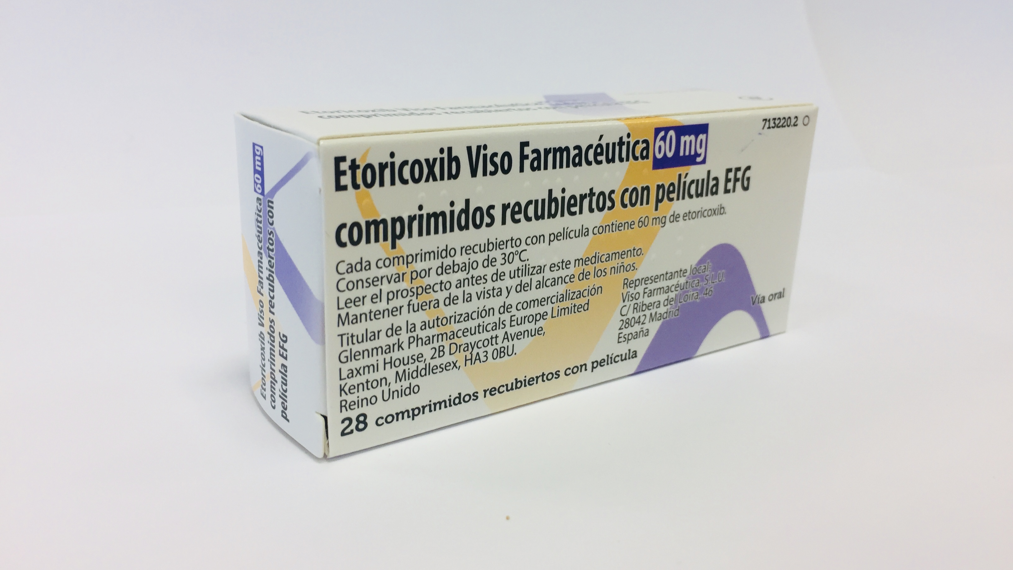 ETORICOXIB VISO FARMACEUTICA EFG 60 mg 28 COMPRIMIDOS RECUBIERTOS