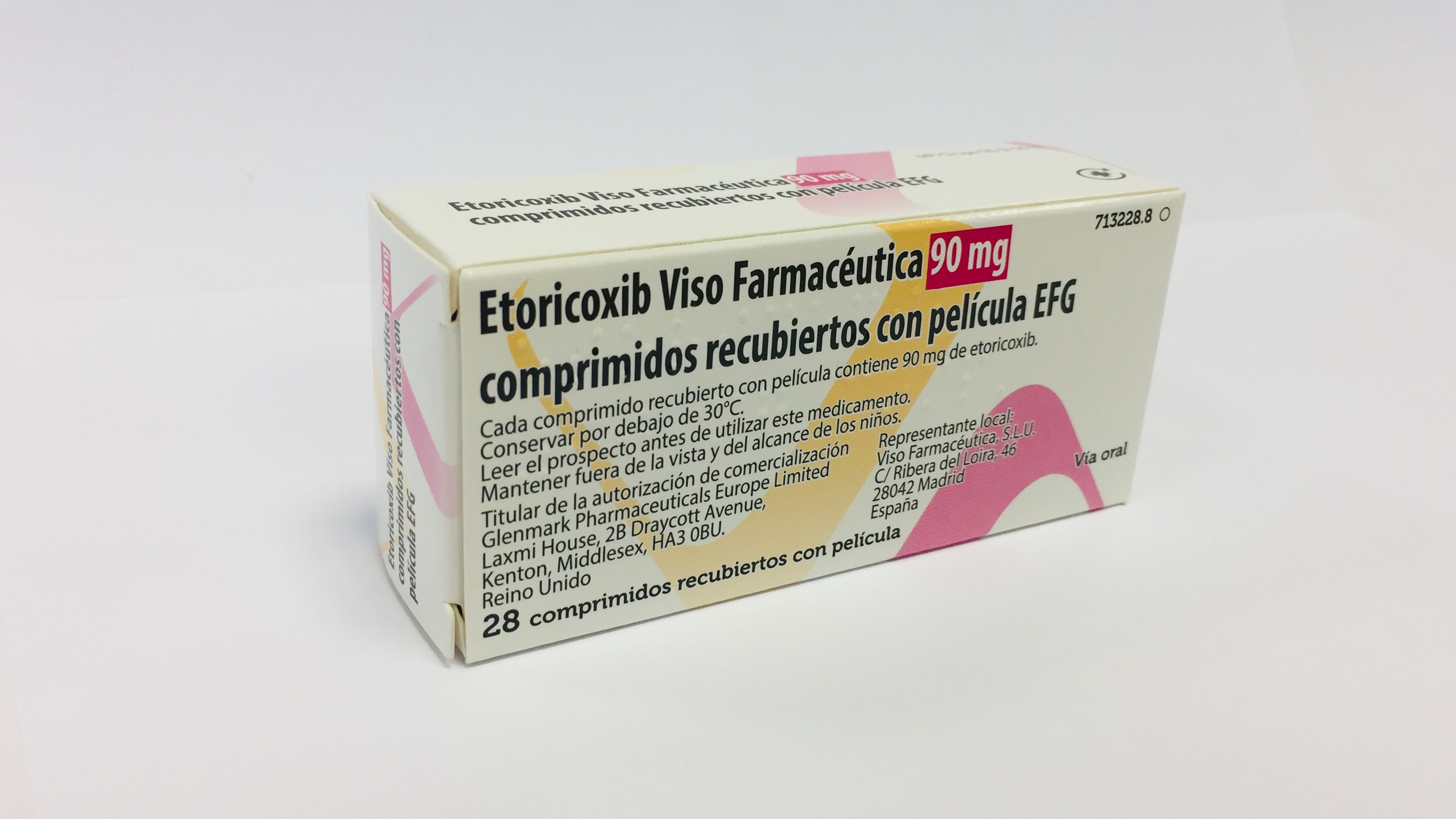ETORICOXIB VISO FARMACEUTICA EFG 90 mg 28 COMPRIMIDOS RECUBIERTOS