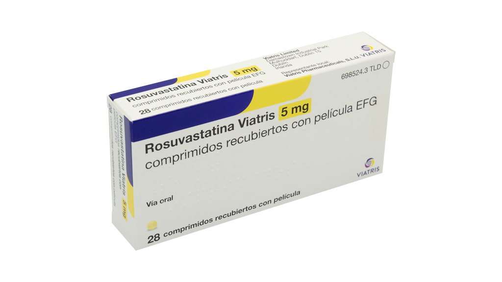 ROSUVASTATINA VIATRIS EFG 5 mg 28 COMPRIMIDOS RECUBIERTOS