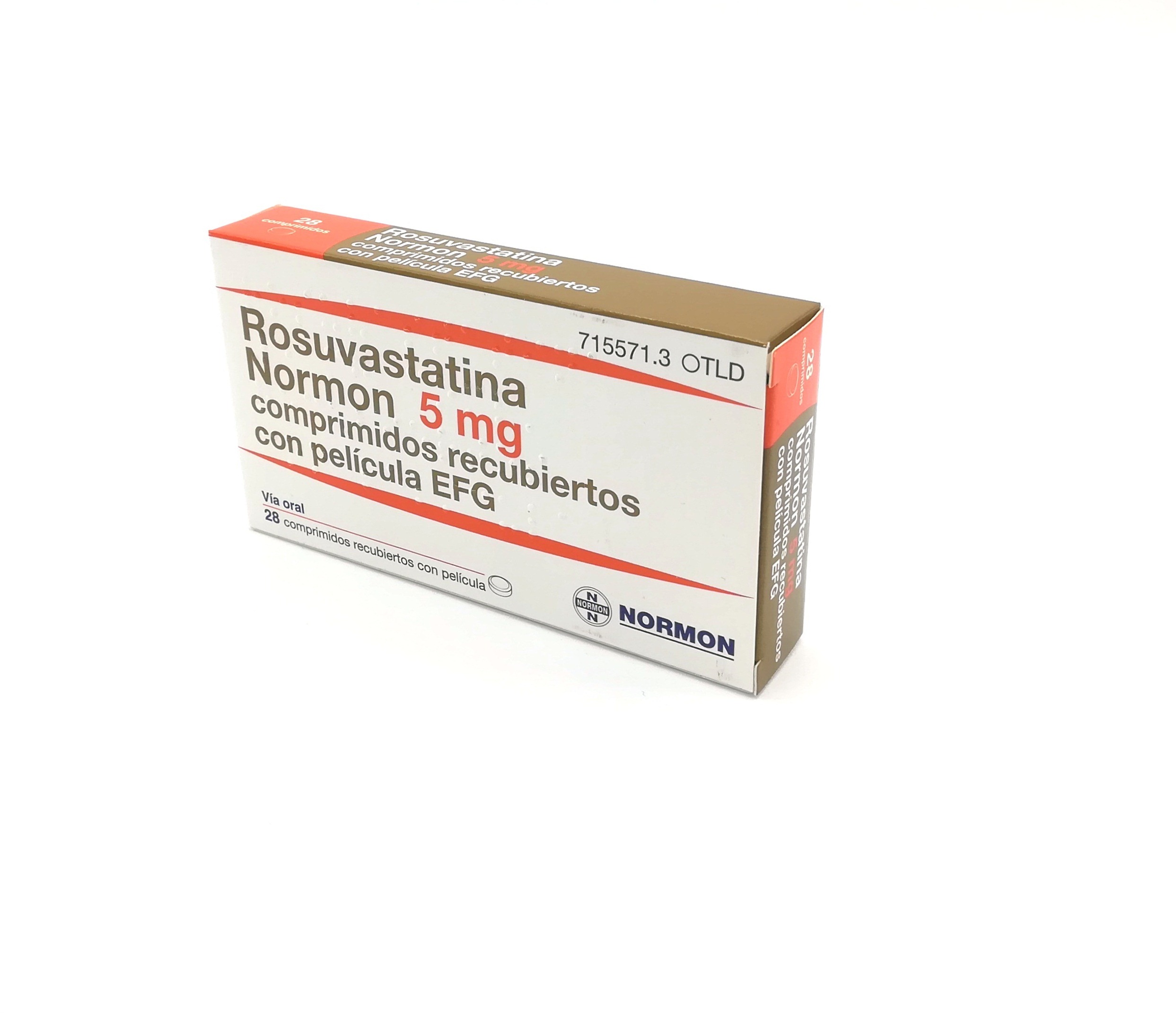 ROSUVASTATINA NORMON EFG 5 mg 28 COMPRIMIDOS RECUBIERTOS