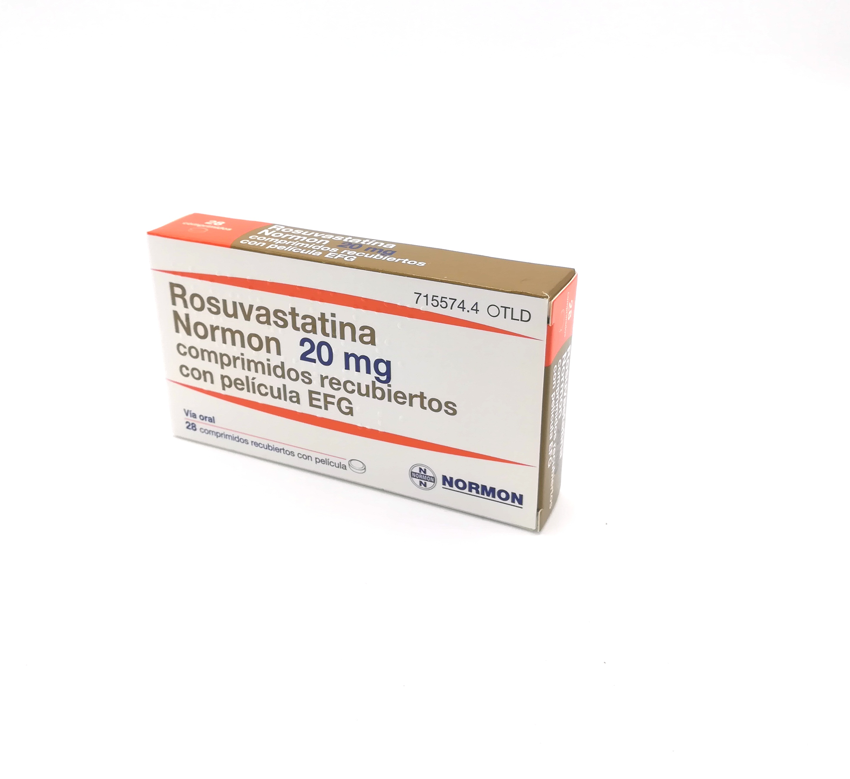 ROSUVASTATINA NORMON EFG 20 mg 28 COMPRIMIDOS RECUBIERTOS