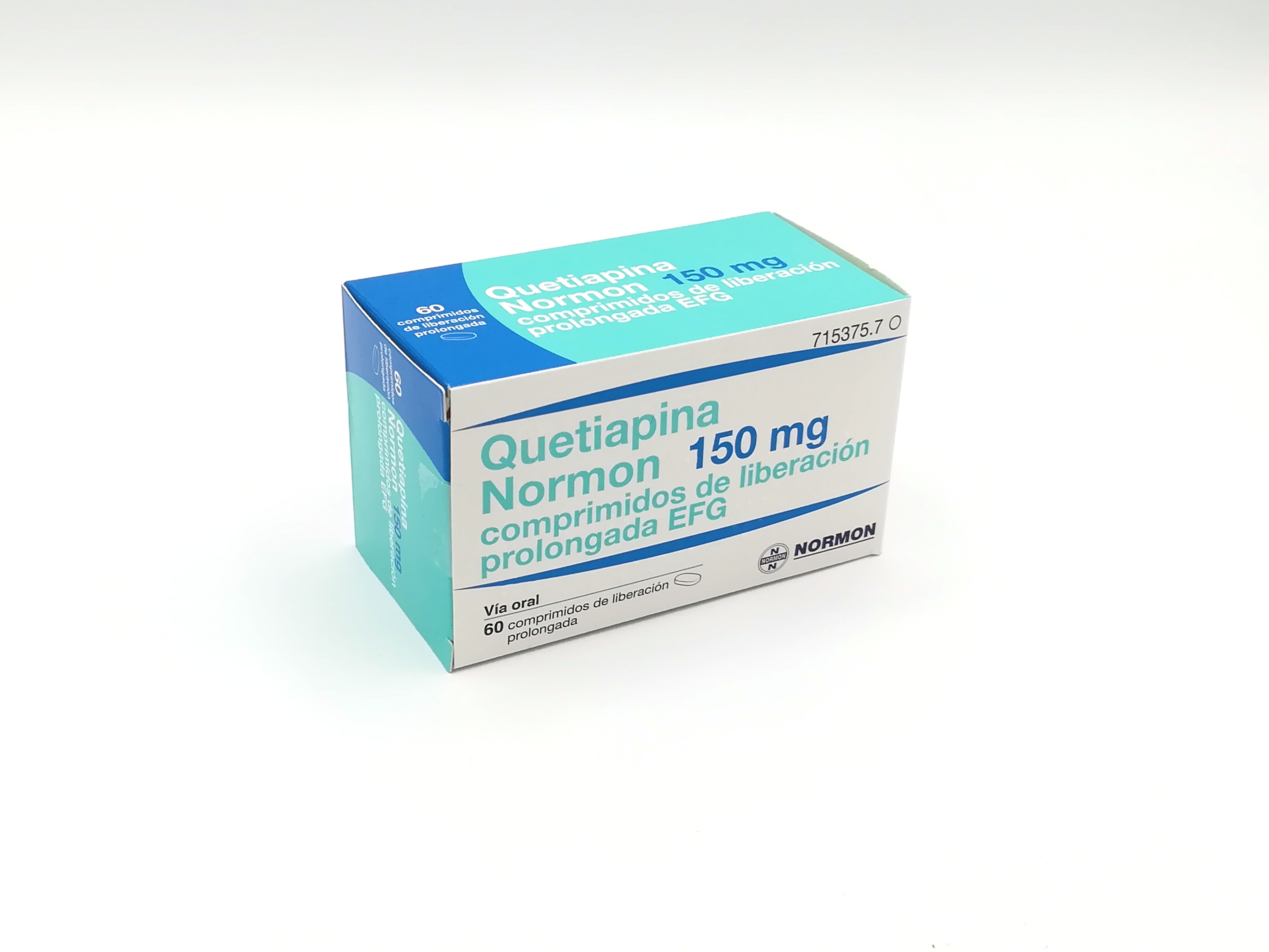QUETIAPINA NORMON EFG 150 mg 60 COMPRIMIDOS LIBERACION PROLONGADA