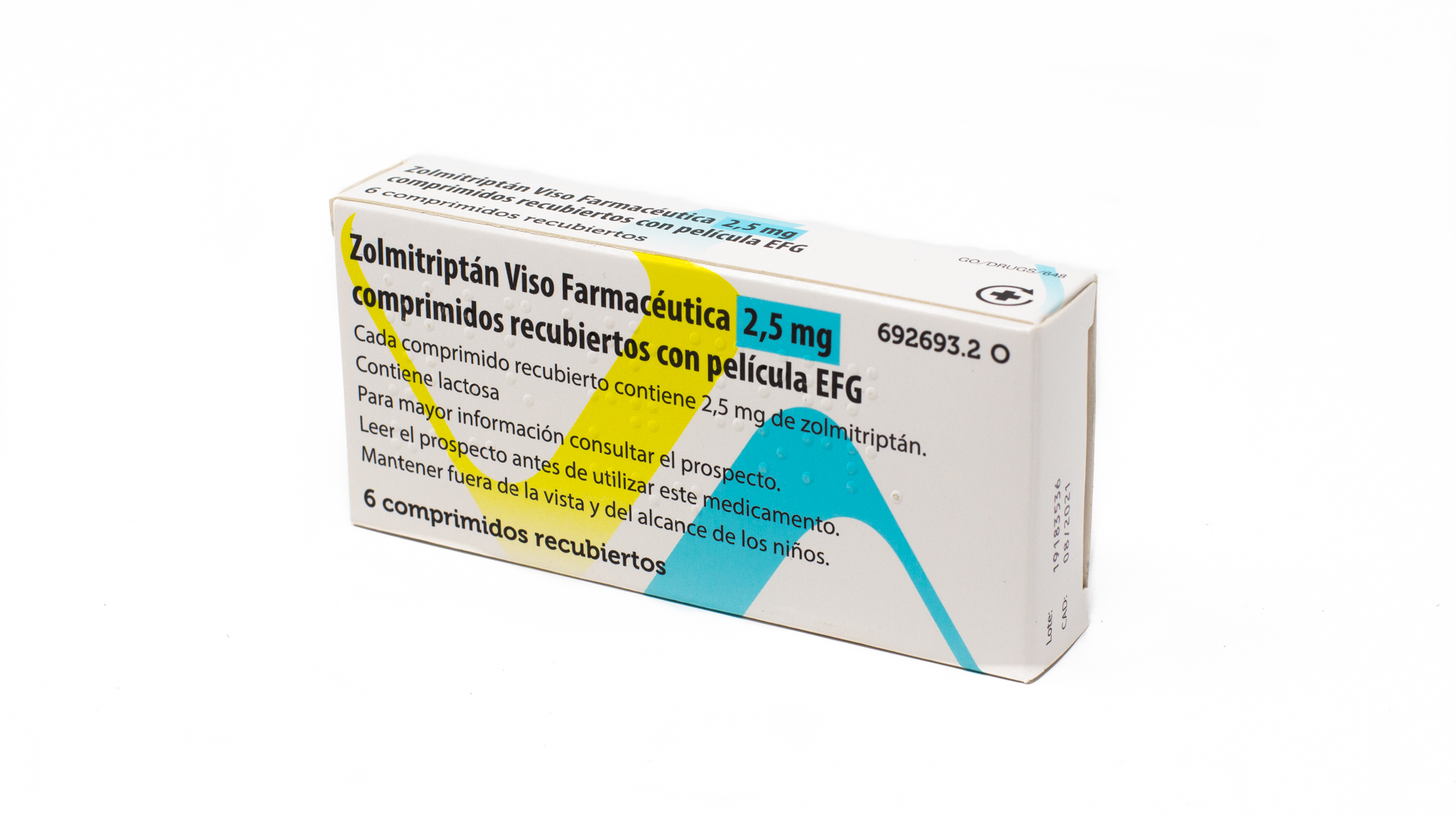 ZOLMITRIPTAN VISO FARMACEUTICA EFG 2,5 mg 6 COMPRIMIDOS RECUBIERTOS