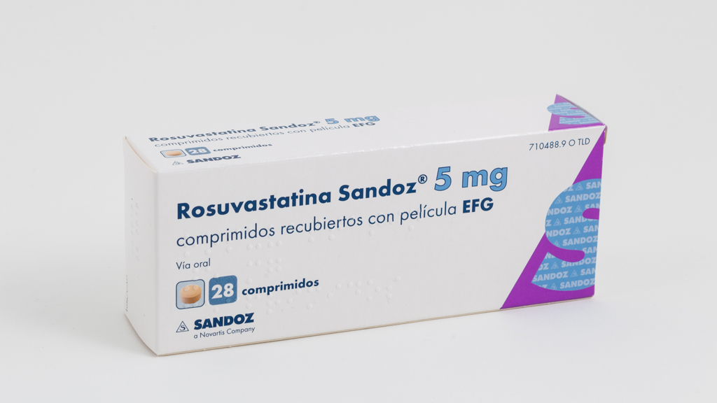 ROSUVASTATINA SANDOZ EFG 5 mg 28 COMPRIMIDOS RECUBIERTOS