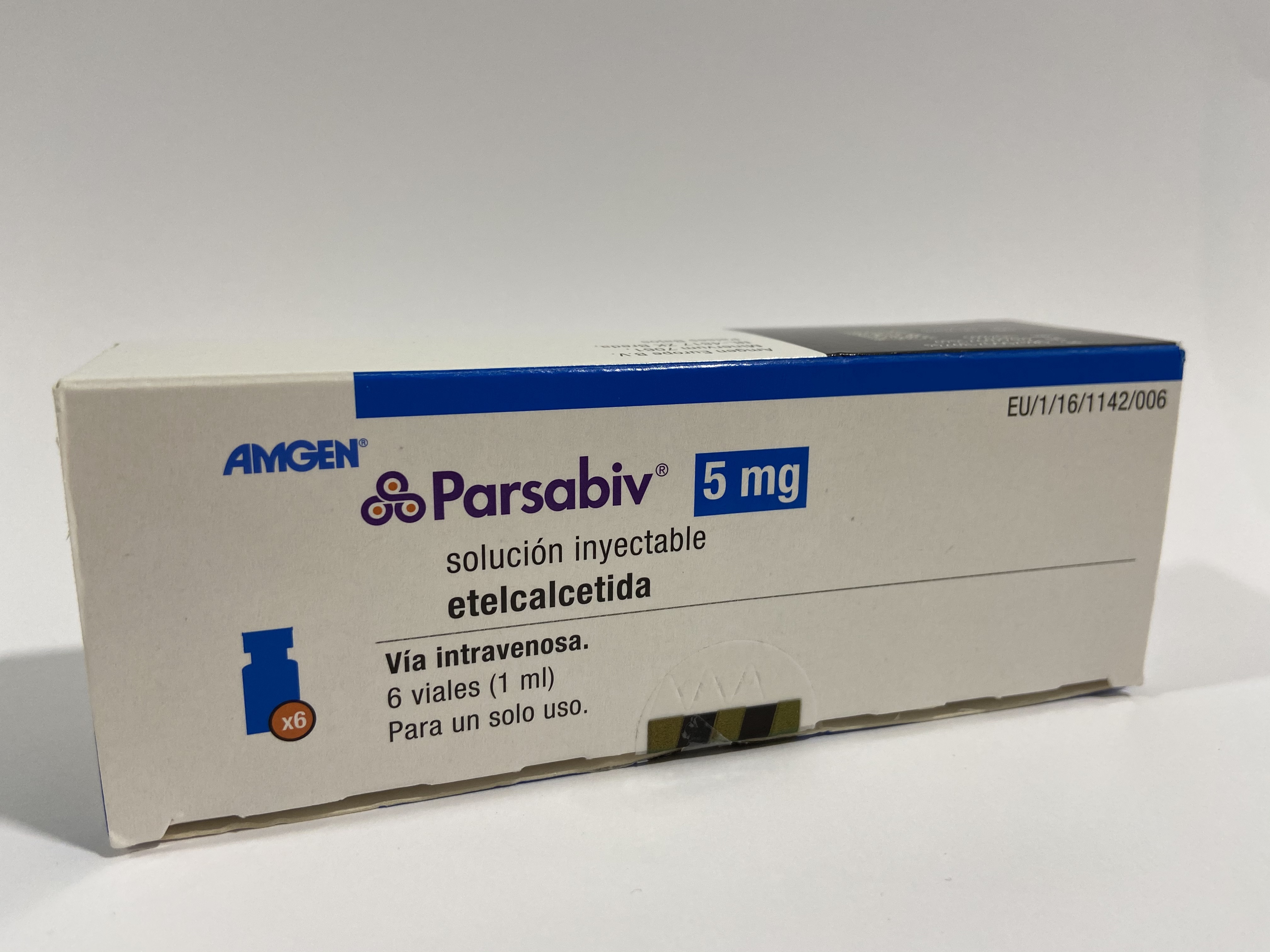 PARSABIV 5 mg 6 VIALES SOLUCION INYECTABLE 1 ml