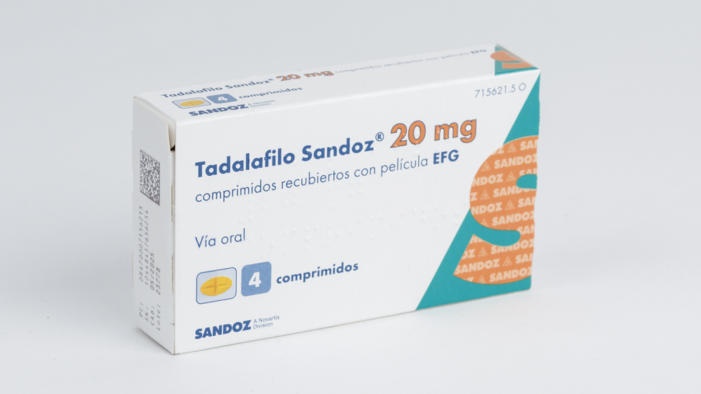 Tadalafilo Sandoz Efg 20 Mg 4 Comprimidos Recubiertos Farmacéuticos 1561