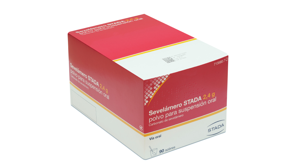 SEVELAMERO STADA 2,4 g 90 SOBRES POLVO PARA SUSPENSION ORAL