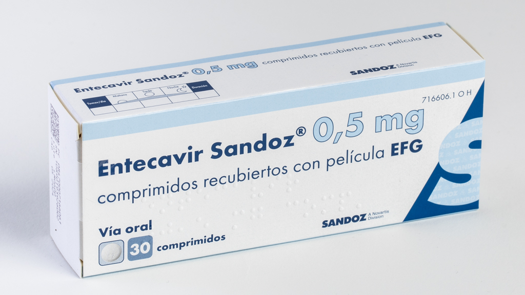 ENTECAVIR SANDOZ EFG 0,5 mg 30 COMPRIMIDOS RECUBIERTOS