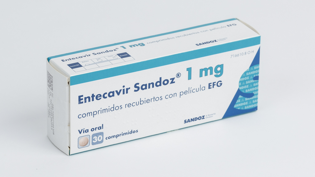 ENTECAVIR SANDOZ EFG 1 mg 30 COMPRIMIDOS RECUBIERTOS