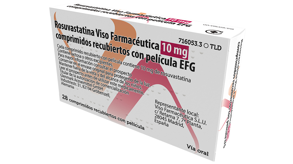 ROSUVASTATINA VISO FARMACEUTICA EFG 10 mg 28 COMPRIMIDOS RECUBIERTOS