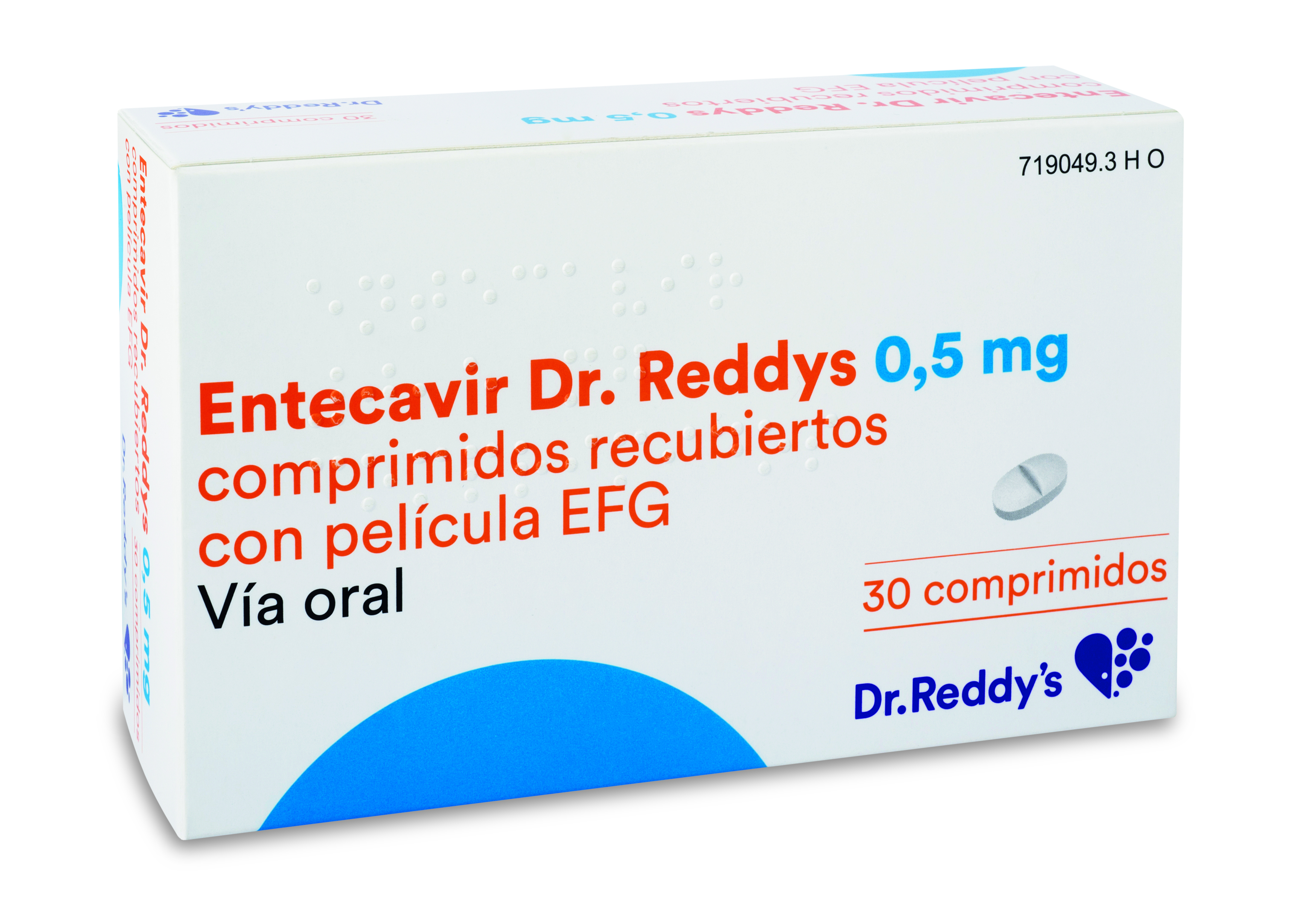 ENTECAVIR DR. REDDYS EFG 0,5 mg 30 COMPRIMIDOS RECUBIERTOS
