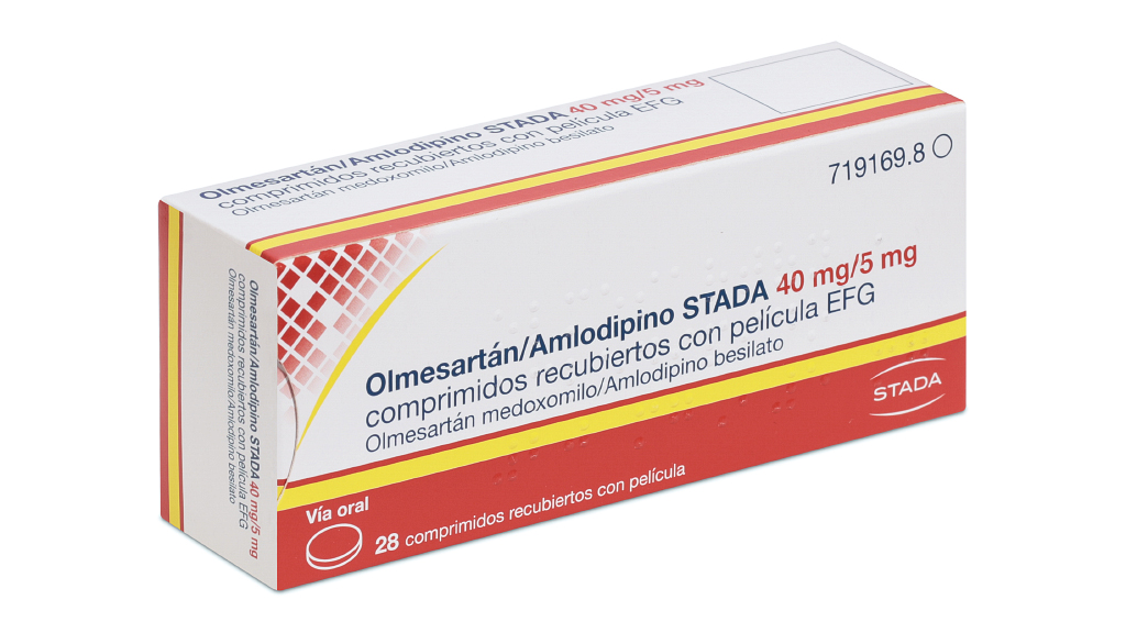 Olmesartanamlodipino Stada Efg 40 Mg5 Mg 28 Comprimidos Recubiertos Farmacéuticos 