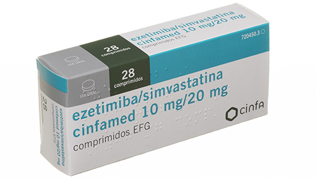 EZETIMIBA/SIMVASTATINA CINFAMED EFG 10 mg/20 mg 28 COMPRIMIDOS