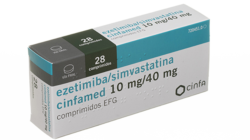 EZETIMIBA/SIMVASTATINA CINFAMED EFG 10 mg/40 mg 28 COMPRIMIDOS
