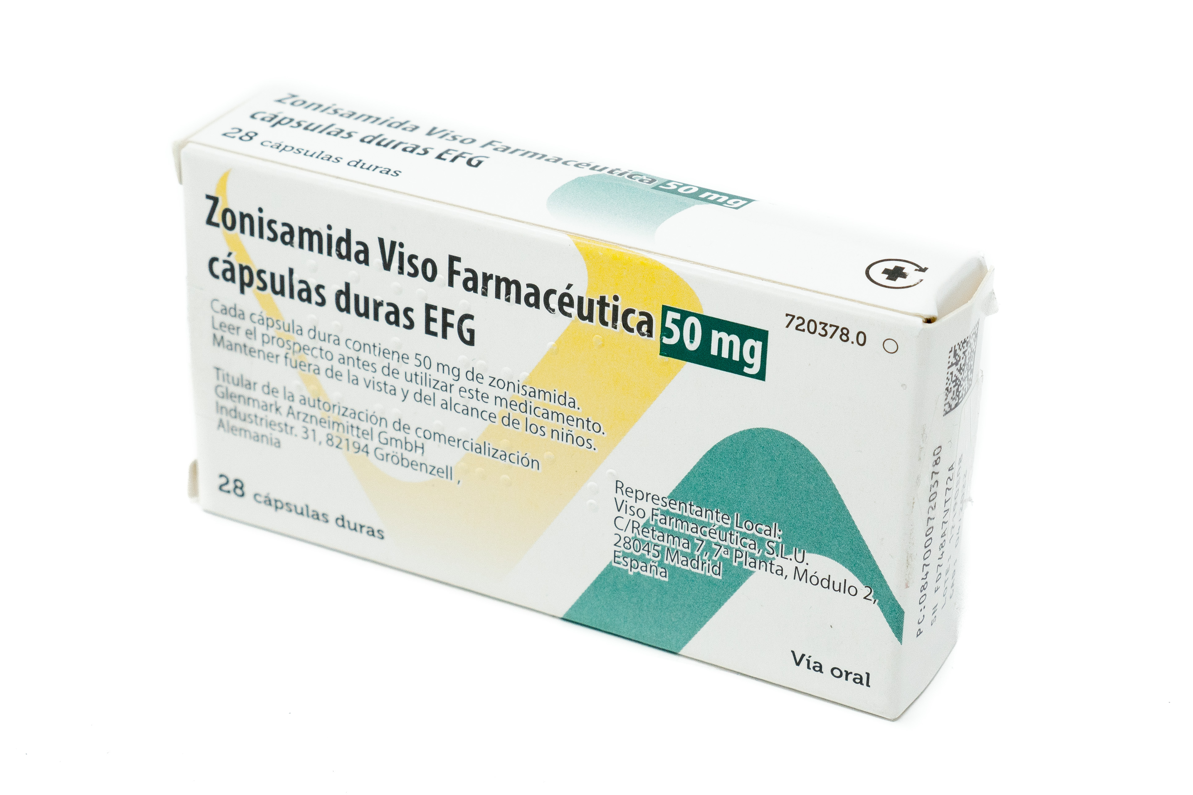 ZONISAMIDA VISO FARMACEUTICA EFG 50 mg 28 CAPSULAS