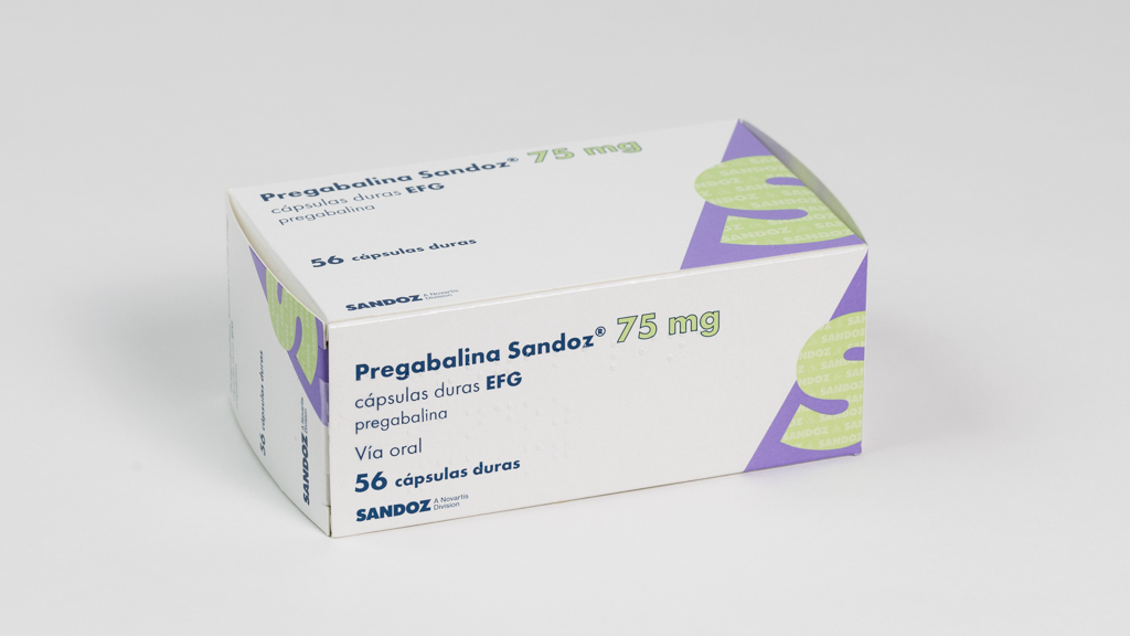 PREGABALINA SANDOZ EFG 75 mg 56 CAPSULAS