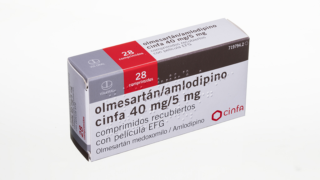 OLMESARTAN/AMLODIPINO CINFA EFG 40 mg/5 mg 28 COMPRIMIDOS RECUBIERTOS