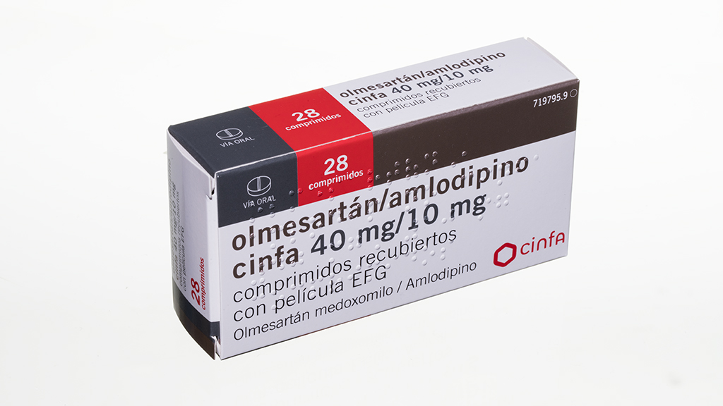 OLMESARTAN/AMLODIPINO CINFA EFG 40 mg/10 mg 28 COMPRIMIDOS RECUBIERTOS