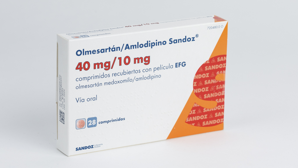 OLMESARTAN/AMLODIPINO SANDOZ EFG 40 mg/10 mg 28 COMPRIMIDOS RECUBIERTOS