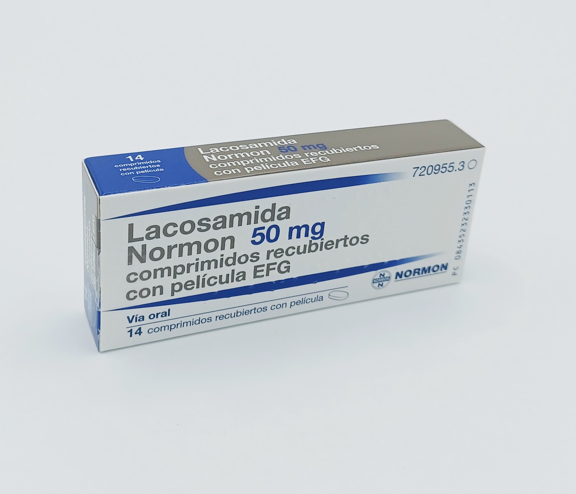 LACOSAMIDA NORMON EFG 50 mg 14 COMPRIMIDOS RECUBIERTOS BLISTER Al/PVC