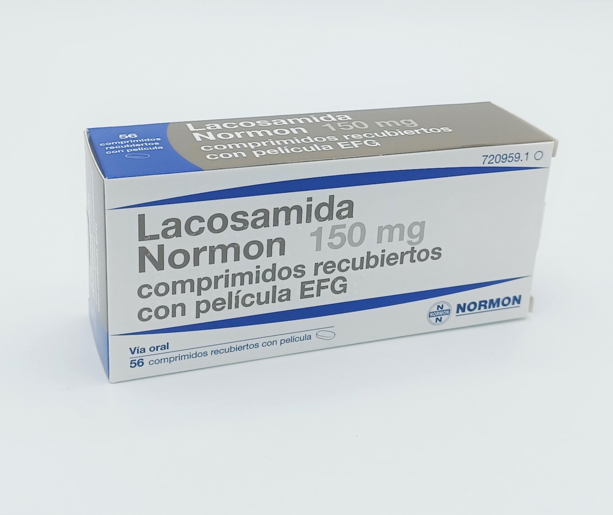 LACOSAMIDA NORMON EFG 150 mg 56 COMPRIMIDOS RECUBIERTOS BLISTER Al/PVC