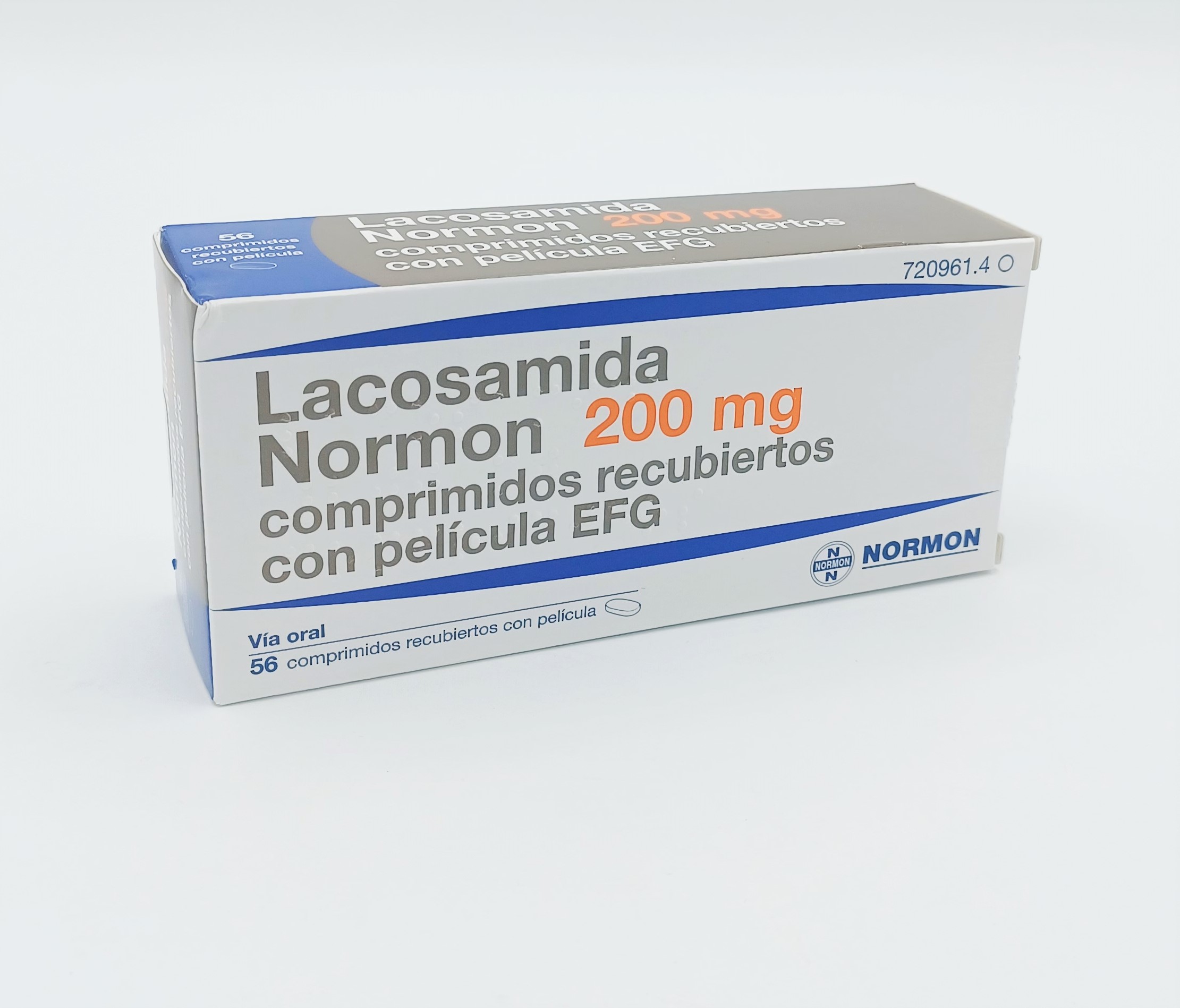 LACOSAMIDA NORMON EFG 200 mg 56 COMPRIMIDOS RECUBIERTOS BLISTER Al/PVC