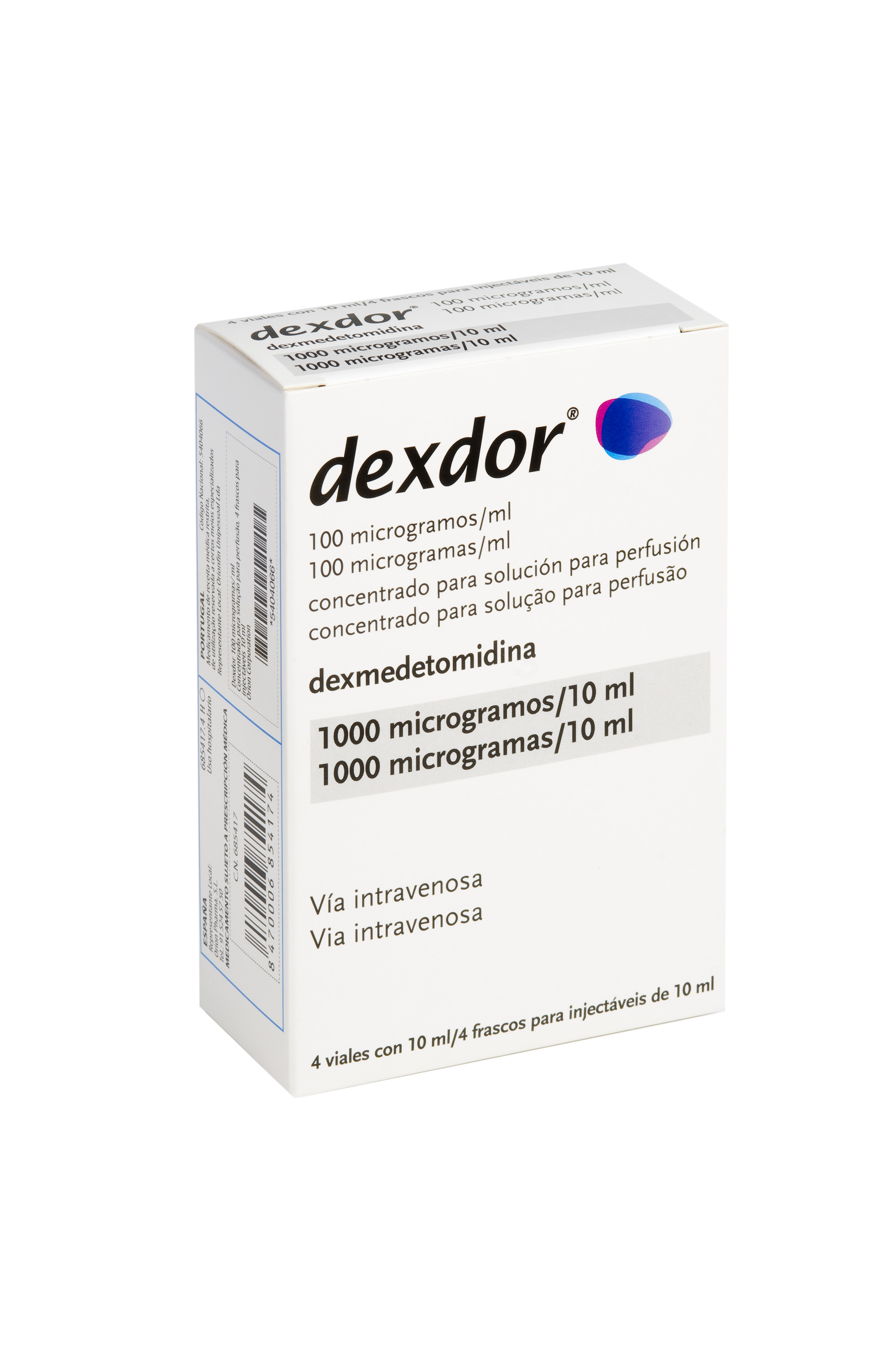 DEXDOR 100 microgramos/ml 4 VIALES CONCENTRADO PARA SOLUCION PARA PERFUSION 10 ml