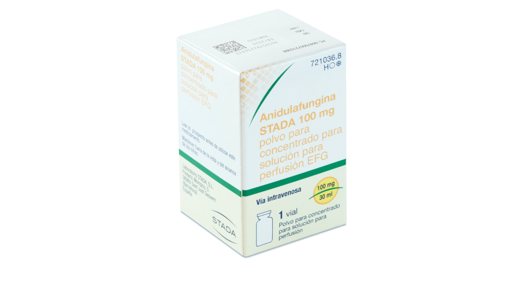 ANIDULAFUNGINA STADA EFG 100 mg 1 VIAL POLVO PARA CONCENTRADO PARA SOLUCION PARA PERFUSION
