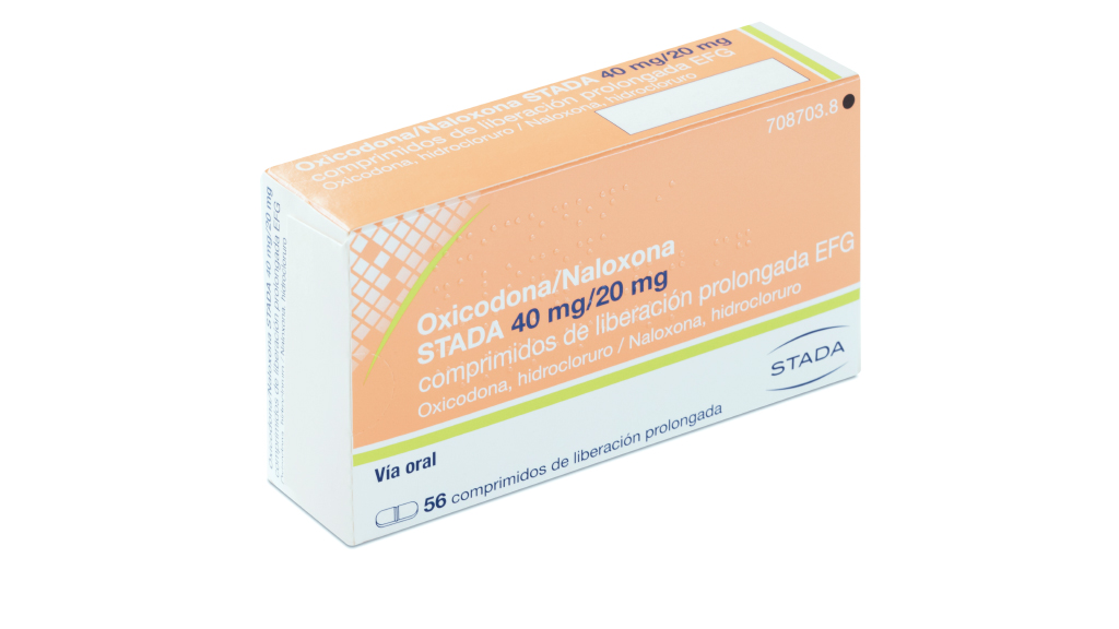 OXICODONA/NALOXONA STADA EFG 40 mg/20 mg 56 COMPRIMIDOS LIBERACION PROLONGADA