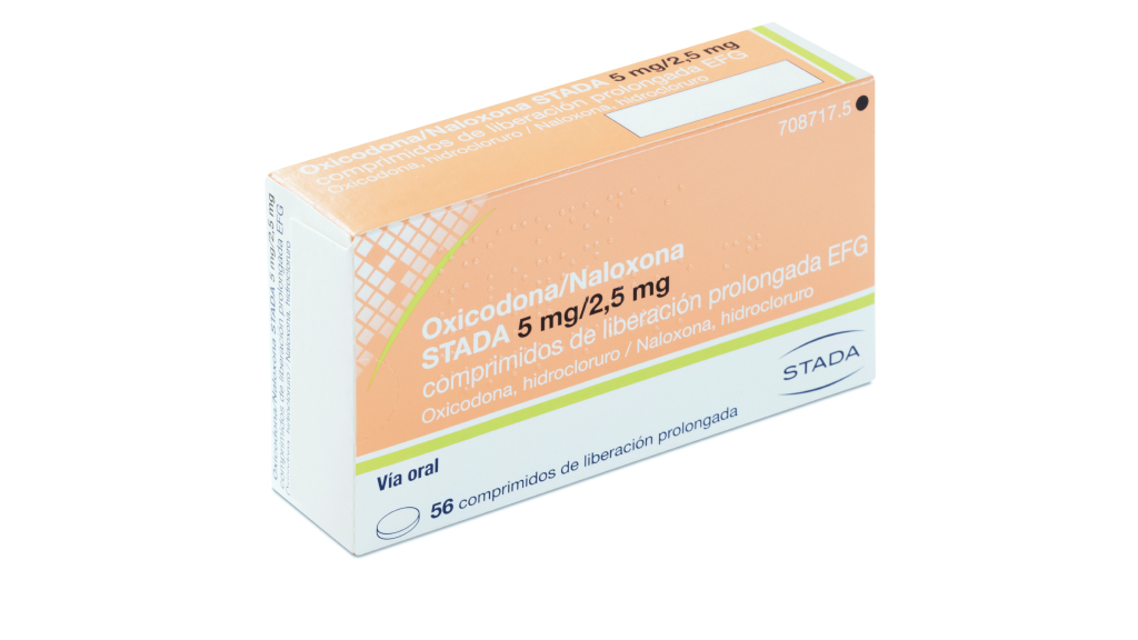 OXICODONA/NALOXONA STADA EFG 5 mg/2,5 mg 56 COMPRIMIDOS LIBERACION PROLONGADA