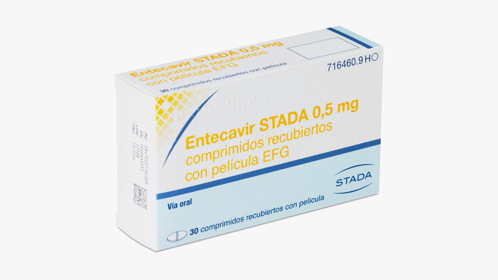 ENTECAVIR STADA EFG 0,5 mg 30 COMPRIMIDOS RECUBIERTOS