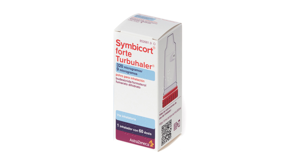 SYMBICORT FORTE TURBUHALER 320/9 microgramos/INHALACION POLVO PARA INHALACION 1 INHALADOR 60 DOSIS