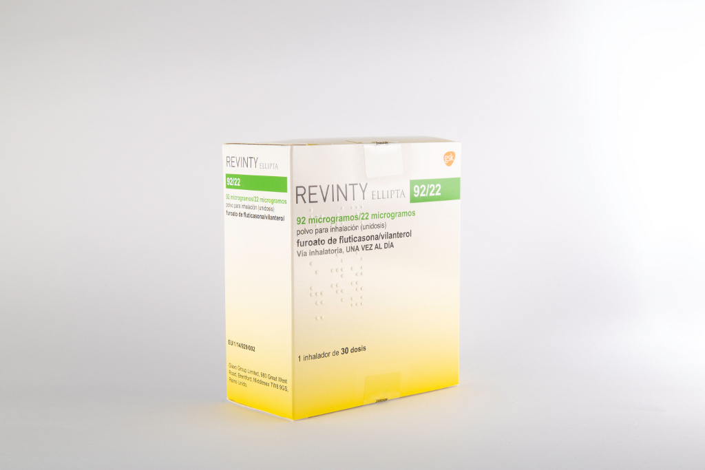 REVINTY ELLIPTA 92/22 microgramos POLVO PARA INHALACION 1 INHALADOR 30 DOSIS